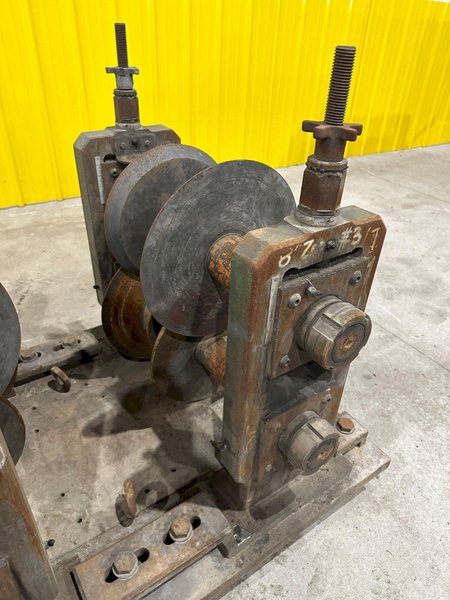 12 STAND X 3&quot; ARBOR X 20&quot; ROLLSPACE ASC RAFTED ROLLFORMER STANDS ON 3 BASES: STOCK #19936