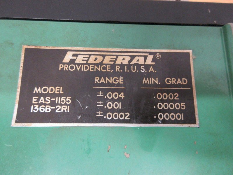 Federal Electronics 136B-2-R1 Precision Adjustable Bore Comparator .00005" with 136B-2R1 Analog Gage Readout and Battery- Auction Item