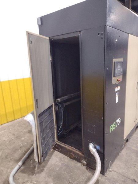 100 HP INGERSOLL-RAND MODEL RS75i-A125 ROTARY SCREW AIR COMPRESSOR W/ AIR DRYER: YOBRO #25976