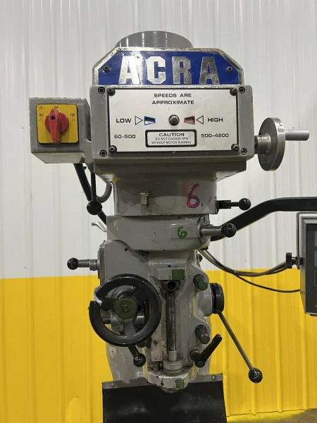 2 HP ACRA MODEL #AM-2V VERTICAL KNEE MILL: STOCK # 4141