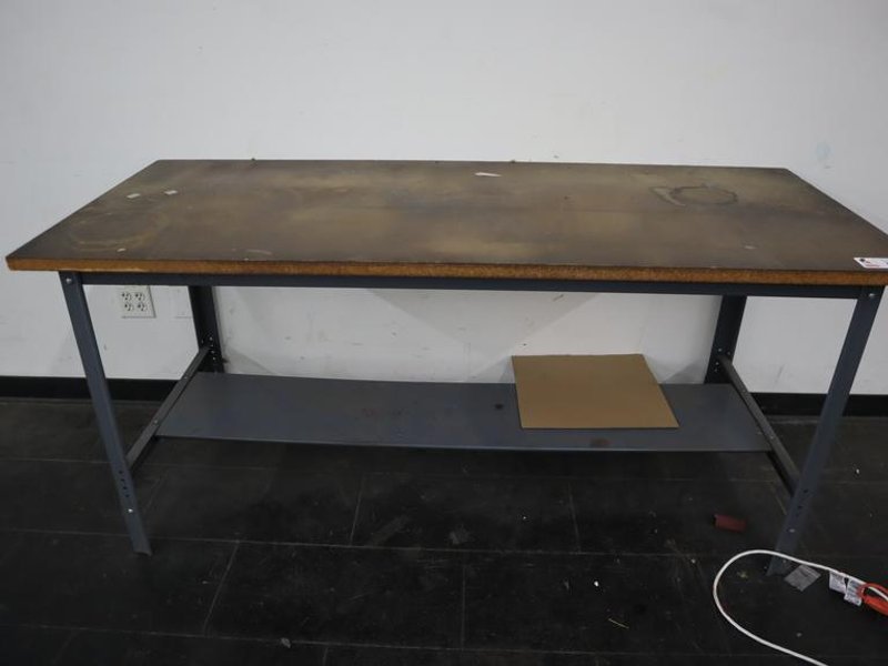 Steel Frame Work Bench with Wood Top- Auction Item