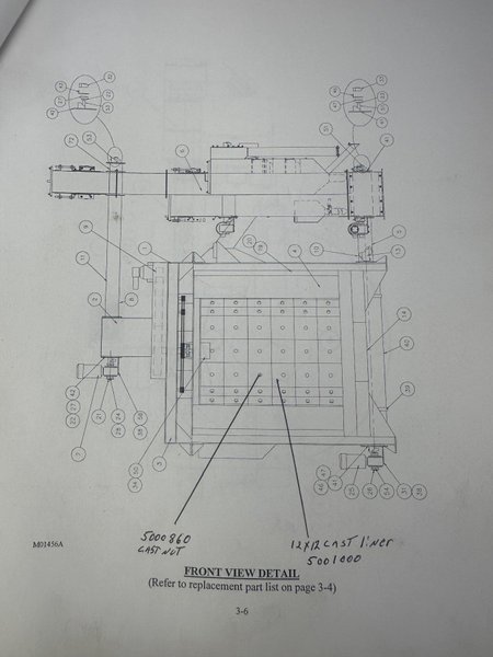 36&quot; X 72&quot; GOFF MODEL #3672D SPINNER HANGER SHOT BLAST CLEANING SYSTEM, NEW 2006: STOCK #22470