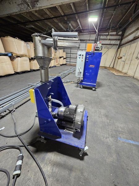 3″ Davis-Standard Super Blue 75MM Extruder with BPM Bay Plastics Machinery WBX1210-15 Water Bath, EVAK-06 Vacuum Air Knives, and SB 100 Pelletizer, 2014