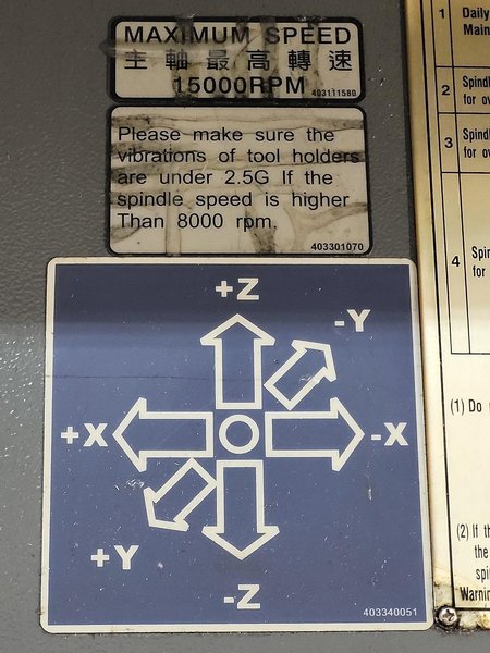 YCM NDV102A CNC VMC; 15K RPM, Trls: 40x 23.6x 23.6, Big Plus CAT 40, Die Mold, Fanuc MXP200FB, 30HP, New 2011 (Low Hours)