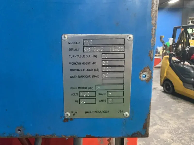 ALKOTA CLEANING SYSTEMS 26” DIA. X 32” HEIGHT ROTARY PARTS WASHER  -  112
