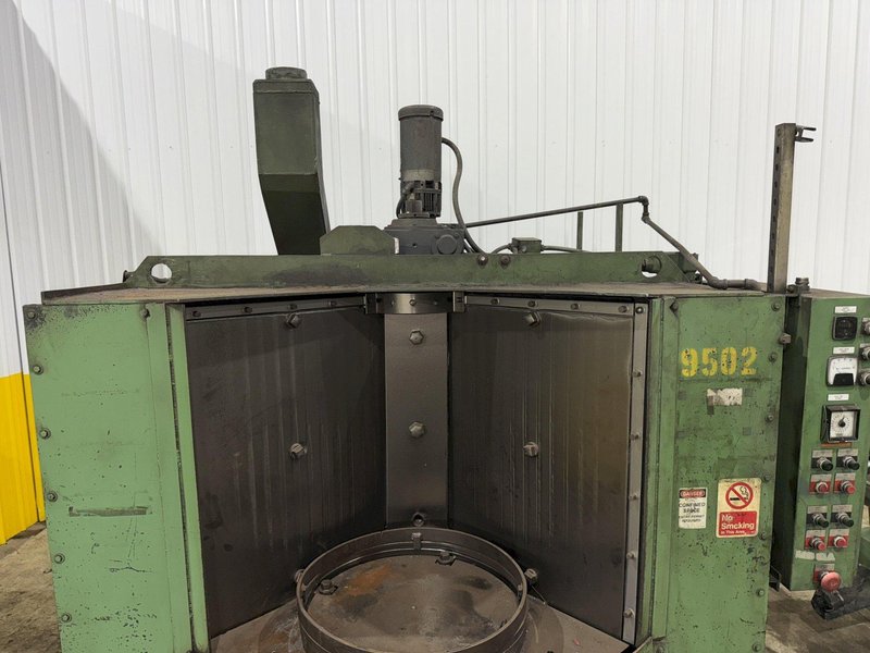 4 STATION X 20 HP -72&quot; X 40&quot; BRONCO SHOT BLAST ROTARY TABLE PART BLASTIN MACHINE: STOCK #23778