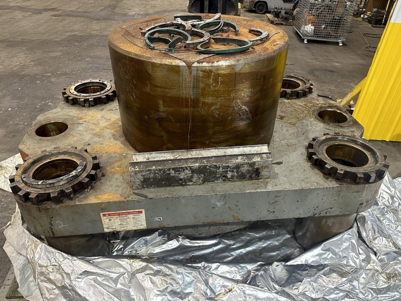 3000 TON NATIONAL (CROSBY GROUP) 4-POST HYDRAULIC PRESS / WIRE ROPE SWAGING MACHINE: STOCK #19450