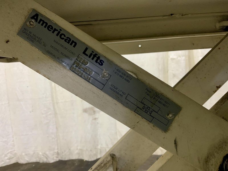 1200 LB AMERICAN LIFTS HYDRAULIC SCISSOR LIFT TABLE: STOCK #80926