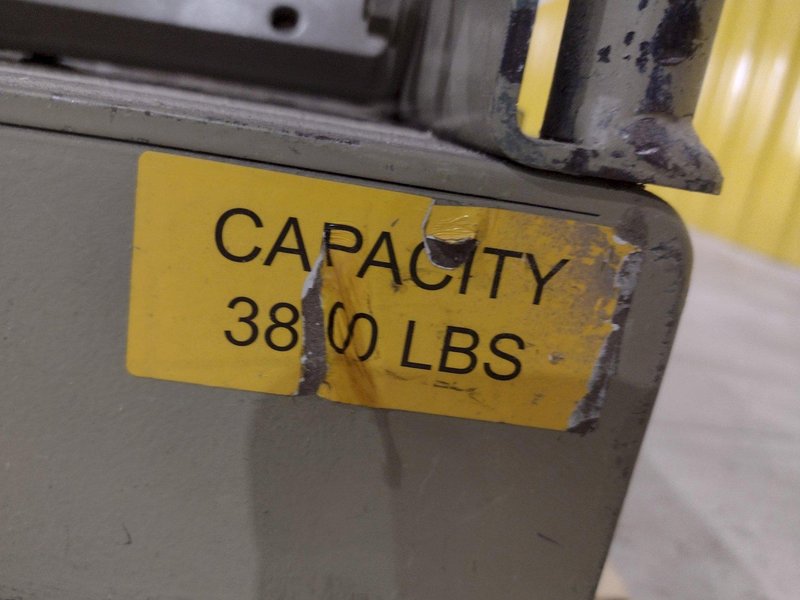 3800 LBS X 60" X 42" SOUTHWORTH MODEL #LS4-36 HYDRAULIC SCISSOR LIFT TABLE WITH ROLLER TOP, 110 VOLT: STOCK #20885