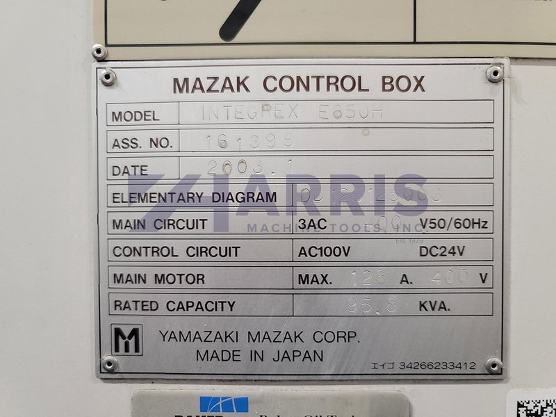 USED, MAZAK INTEGREX e-650H CNC TURNING CENTER