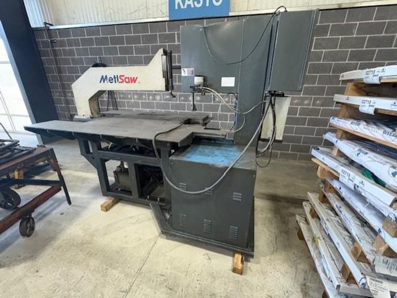 20" X 13" DOALL METL VERTICAL CIRCLE CONTOUR BAND SAW WITH METL SAW HYDRAULIC ROTATING FLOAT TABLE STOCK# 4118