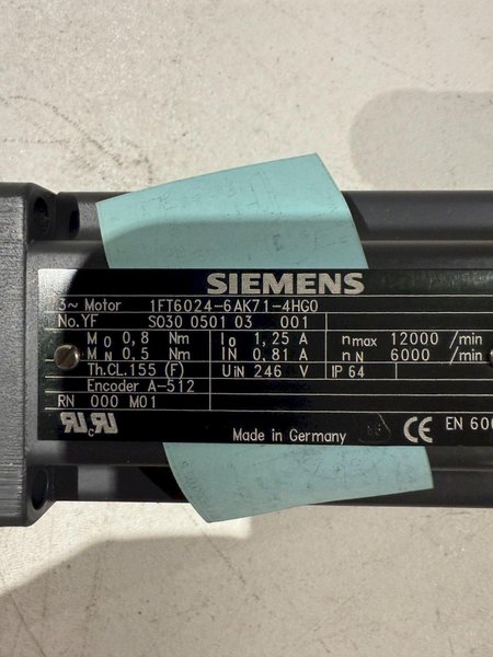 SIEMENS 1FT6024-6AK71-4HG0 SERVO PRODUCT NEW NO BOX
