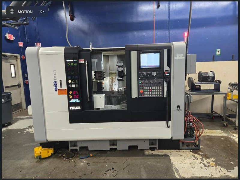 QuickTech T8 Hybrid 9-Axis Twin Spindle CNC Lathe, 2022 –  Chip Conveyor, Live Tooling, Sub-Spindle