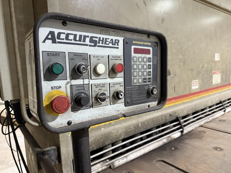3/4″ x 12′ Accurpress 875012 Hydraulic Shear, 2001