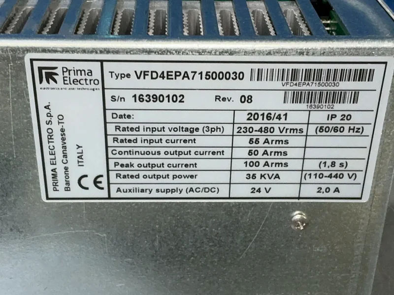 PRIMA ELECTRO SERVO DRIVE  -  VFD4EPA71500030