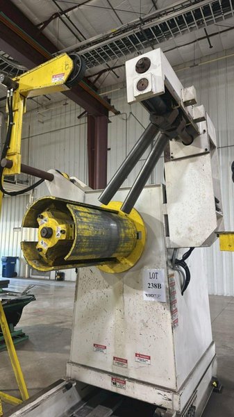 15,000 lbs. x 18&quot; Wide Coe Press Equipment Coil Reel and Coe Powered Straightener For Sale