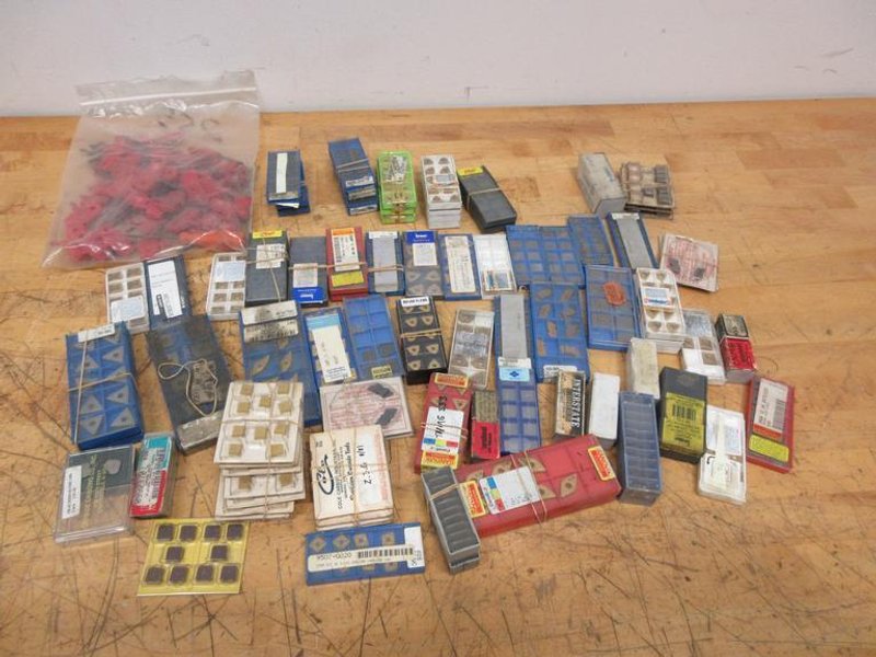 Carbide Turning Inserts, Many Brands and Types, with Bag Of Insert Wrenches- Auction Item