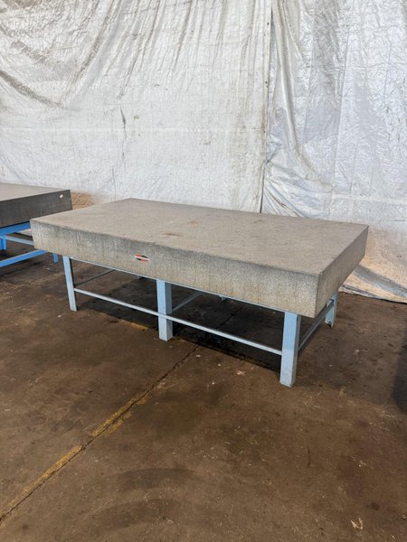 96&quot; X 48&quot; X 10&quot; GRANITE SURFACE PLATE W/ STAND. STOCK # 0880925.