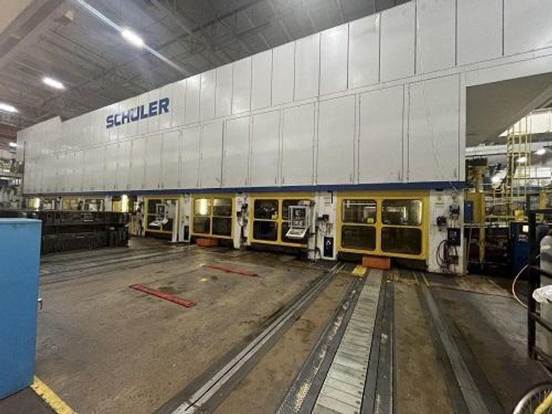2500 &amp; (4) 1250 TON SCHULER MDL HZPUI HYDRAULIC TANDEM PRESS LINE