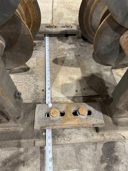 12 STAND X 3&quot; ARBOR X 20&quot; ROLLSPACE ASC RAFTED ROLLFORMER STANDS ON 3 BASES: STOCK #19936