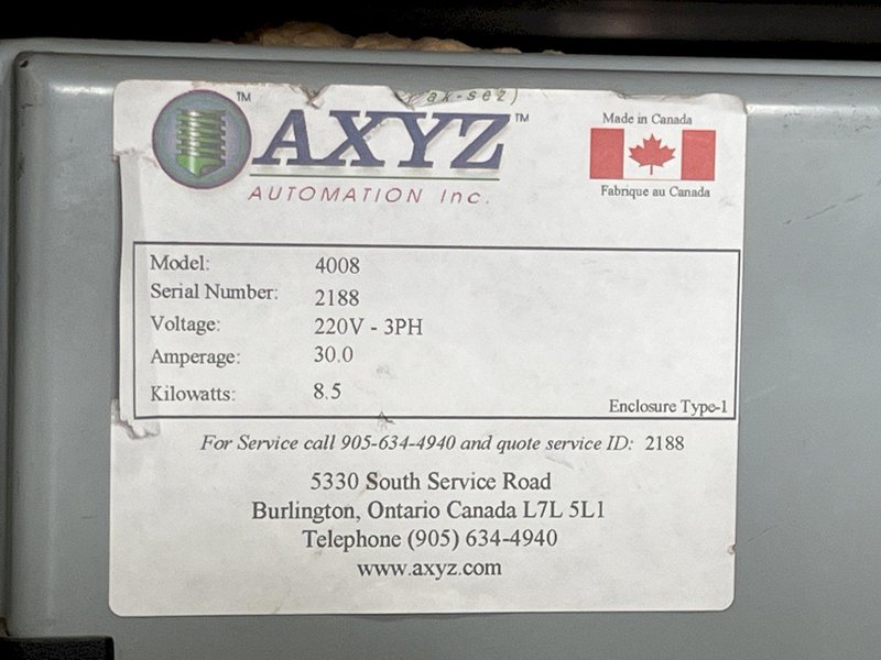 AXYZ CNC ROUTER, MODEL 4008