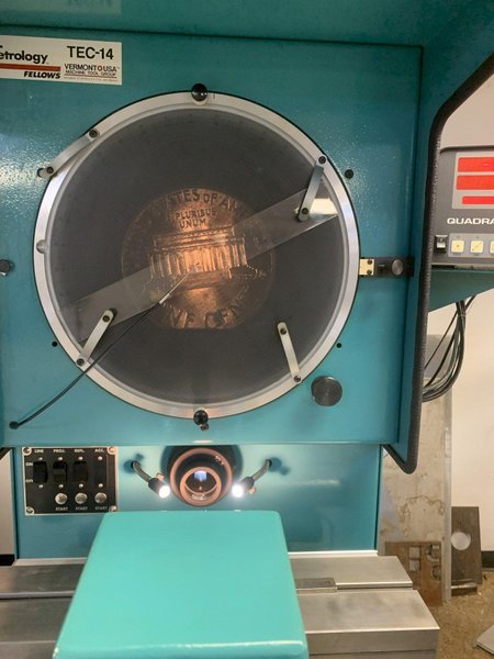 14" J&amp;L Metrology Model TEC-14 Optical Comparator, S/N 81747.