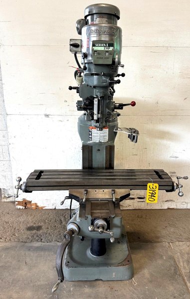 Bridgeport Vertical Mill Series I, 9&quot; x 42&quot; Tbl., 2 HP V-Speed, Clean
