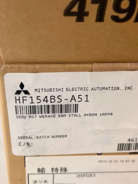 MITSUBISHI HF154BS-A51 AC SERVO MOTOR NEW WITH OPEN BOX