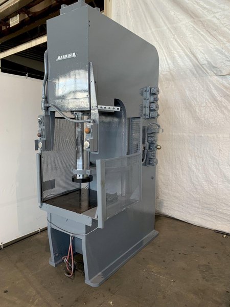 75 TON HANNIFIN 3750-22X-PB3X GAP FRAME HYDRAULIC PRESS. STOCK # 0744822