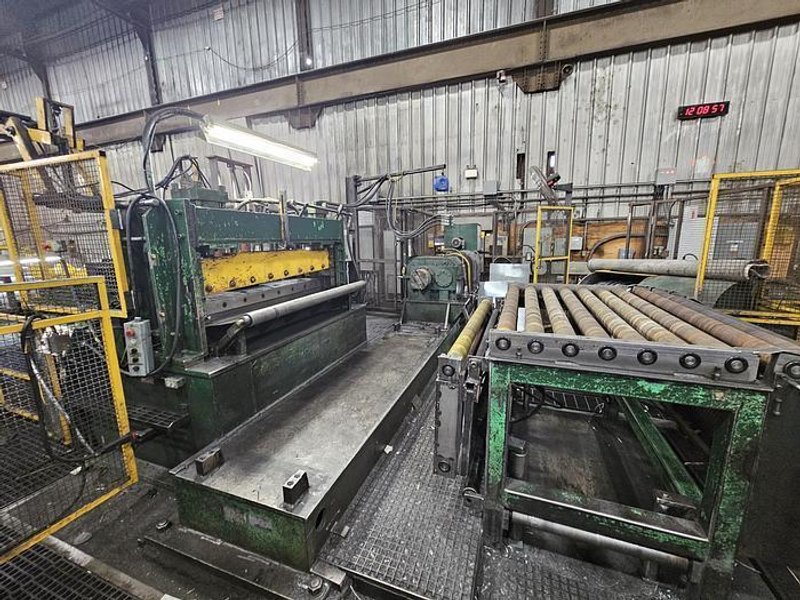 60” x .135” x 50,000 Lbs. Cincinnati/Herr-Voss Slitting Line. STOCK #0999625