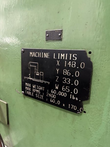 Giddings &amp; Lewis 6&quot; Model H6T CNC Table Type Boring Mill Year: 1991