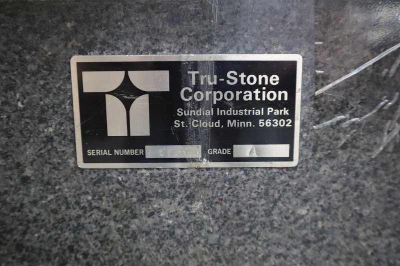 TruStone Grade A Granite Surface Plate, 36" x 24" x 6", No-Ledge, Portable Steel Stand- Auction Item
