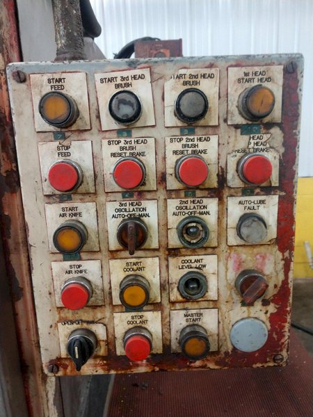 52" TIMESAVER MODEL #252-3CMW BELT GRINDER METAL FINISHER: STOCK 14849