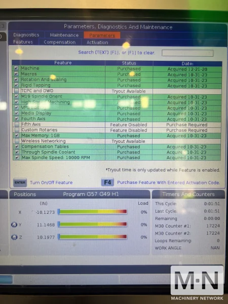 HAAS DM-2 CNC 4th-Axis Ready Vertical Machining Center, 2019