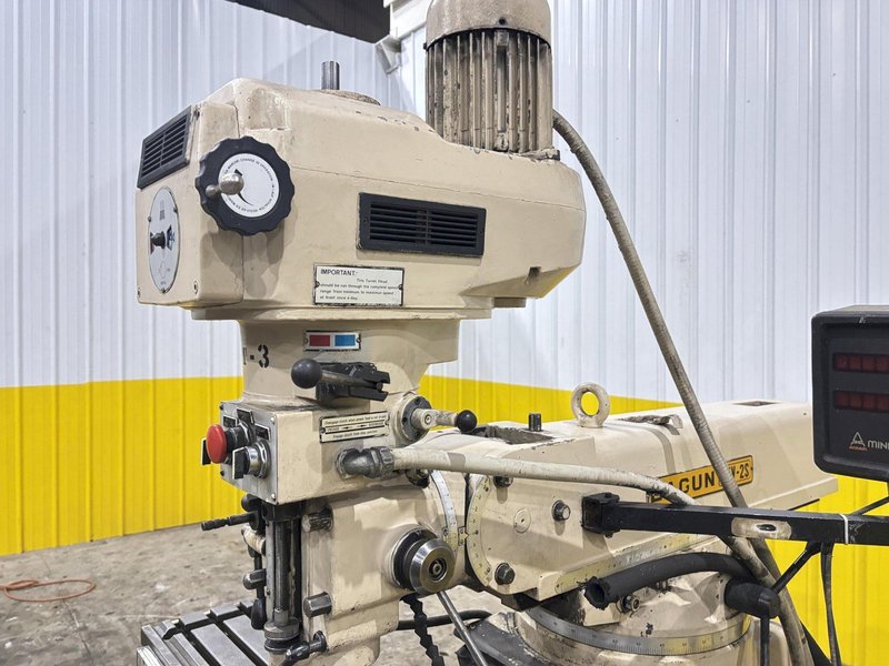 3 HP LAGUN MODEL #FTV-2S VERTICAL RAM TYPE MILL WITH DRO &amp; POWER FEED: STOCK #23240