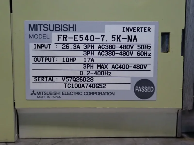 MITSUBISHI 500 INVERTER   -  FR-E540-7.5K-NA