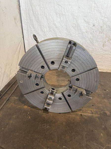 36&quot; 4-JAW (12&quot; THRU HOLE) HOLLOW SPINDLE LATHE CHUCK. STOCK # 1099825
