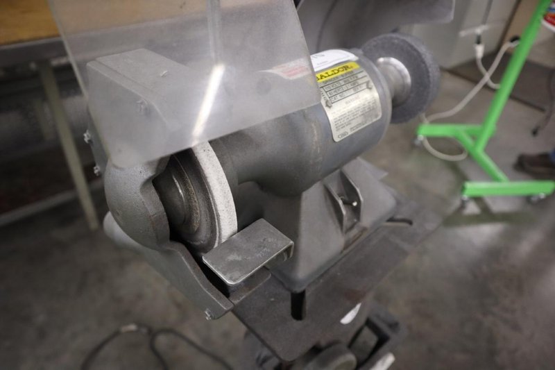 Baldor Double End Pedestal Grinder with Safety Guards and Coolant Cup- Auction Item