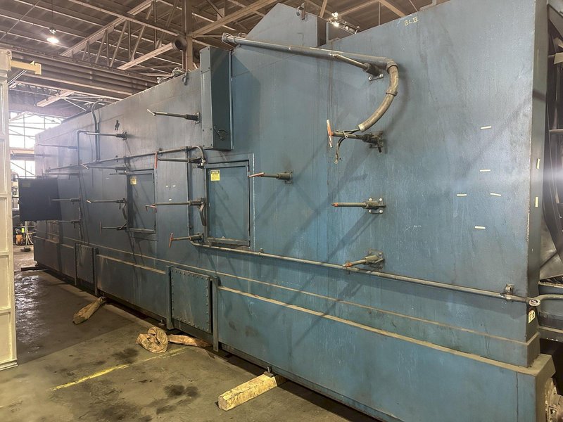 24&quot; X 50&quot; DUNNAGE WASH SYSTEMS 3-STAGE STAINLESS STEEL PASS THRU CONVEYOR TOTE / PALLET WASHER: STOCK #14892