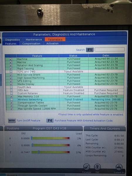Haas VF-5SS VMC, 2018 – Probe, TSC, 12K RPM Spindle