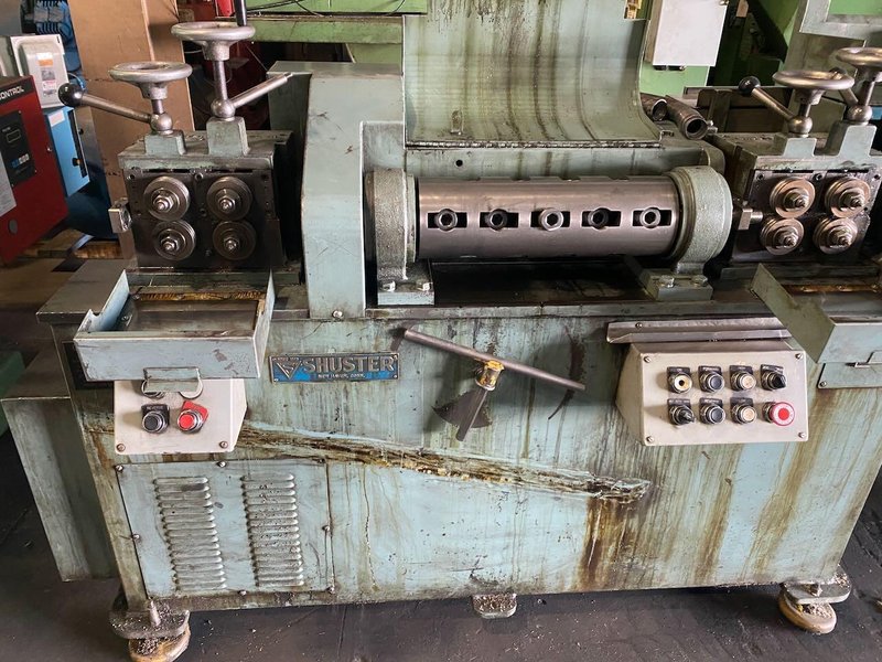 3/8" Shuster Model 2ABV Wire Straightener and Cutoff Machine