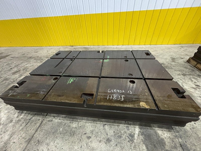 60&quot; X 90.5&quot; X 13&quot; T SLOTTED FLOOR PLATE: STOCK 11835