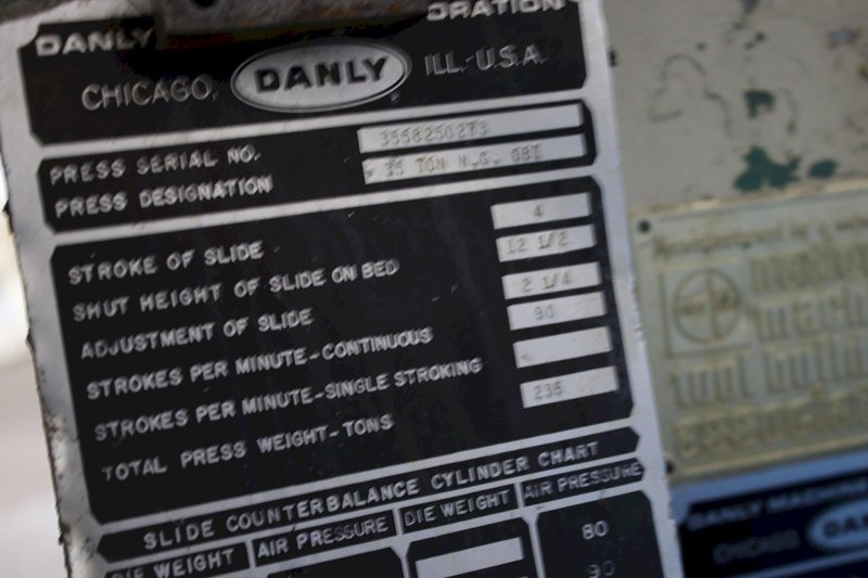 35 TON DANLY OBI FLYWHEEL PRESS: STOCK #75432