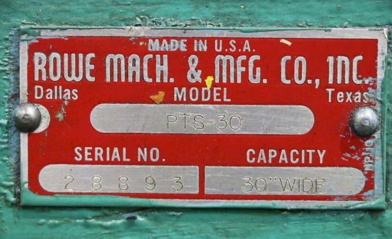 10,000 LBS X 30&quot; X 60&quot; ROWE SERVO FEED LINE: YOBRO #24518