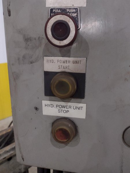 72" WIDE BEAM ENERPAC HYDRAULIC CLAMPING FIT-UP TACKING PRESS, FOR WELDING I-BEAMS: STOCK #20541