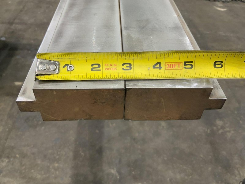 120" X 1-1/2" WIDE FLATTENING PRESS BRAKE DIE SET: STOCK: #80815