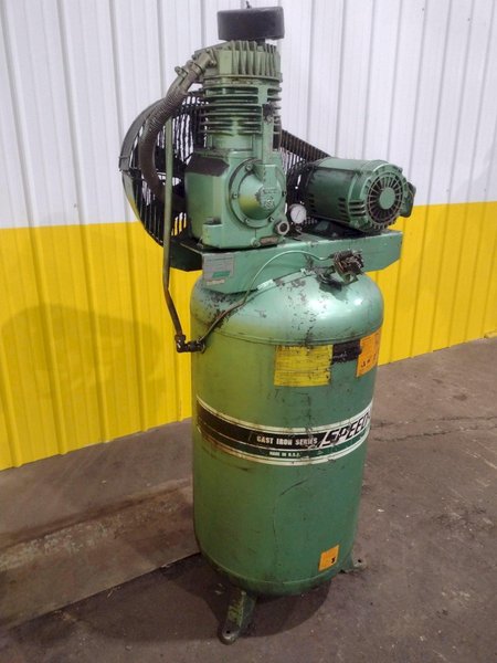 5 HP SPEEDAIRE MODEL #5Z399A2 VERTICAL AIR COMPRESSOR: STOCK #19595