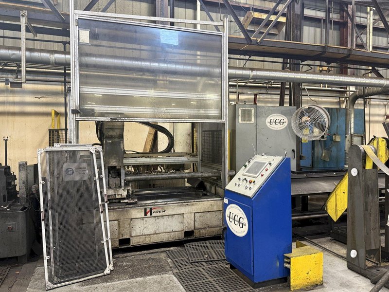 3" HAVEN MODEL HAVENTRAK-300 FYLING SHEAR TUBE CUTOFF MACHINE, UCG CONTROLS, NEW 2018: YOBRO #24319