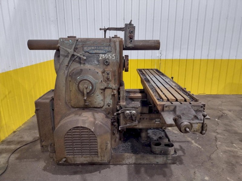 #4 KEARNEY &amp; TRECKER MILWAUKEE MODEL 4CK HORIZONTAL MILLING MACHINE: YOBRO #23955