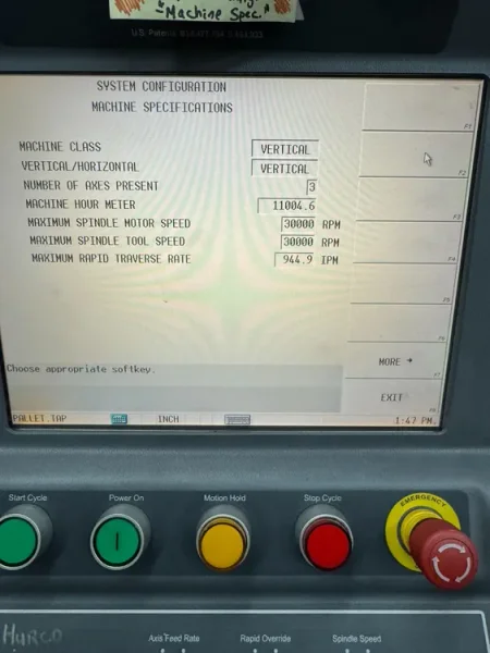 2012 HURCO VM10HSI GRAPHITE